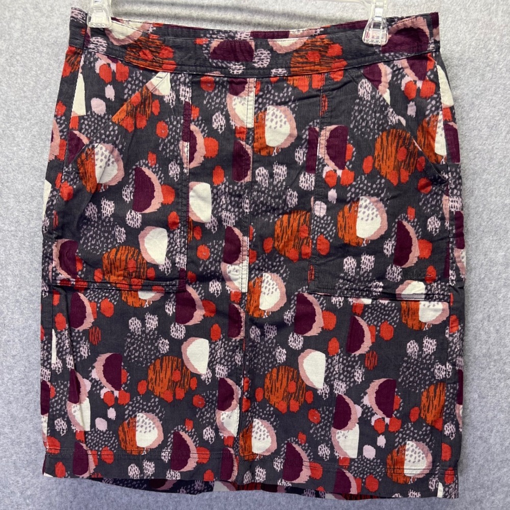 Weird Fish Abstract Cotton Skirt 16 A-Line Boho Casual Wearable Art Corduroy‎